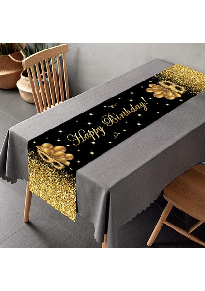 40'ıncı Siyah Altın Doğum Günü Masa Koşucu 30 50 Doğum Günü Masa Örtüsü Balon Parti Dekorasyon Ev Zemin Düğün Yetişkin Yıldönümü (Yurt Dışından) fiyatları