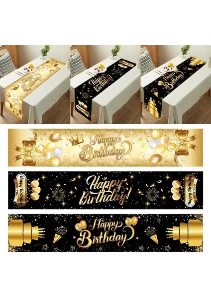 40'ıncı Siyah Altın Doğum Günü Masa Koşucu 30 50 Doğum Günü Masa Örtüsü Balon Parti Dekorasyon Ev Zemin Düğün Yetişkin Yıldönümü (Yurt Dışından) modelleri