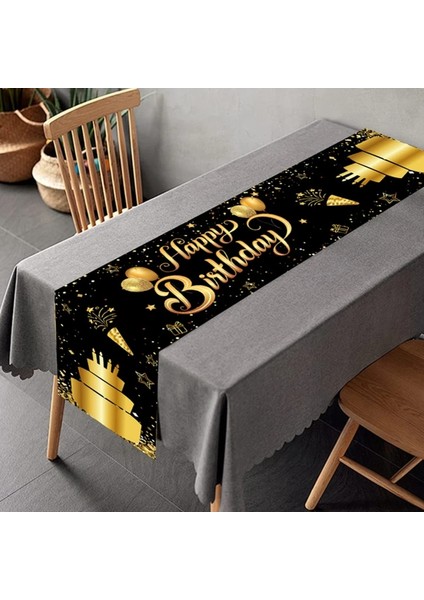 40'ıncı Siyah Altın Doğum Günü Masa Koşucu 30 50 Doğum Günü Masa Örtüsü Balon Parti Dekorasyon Ev Zemin Düğün Yetişkin Yıldönümü (Yurt Dışından) fırsatları