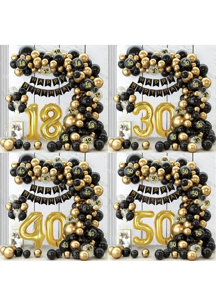 40'ıncı Siyah Altın Doğum Günü Masa Koşucu 30 50 Doğum Günü Masa Örtüsü Balon Parti Dekorasyon Ev Zemin Düğün Yetişkin Yıldönümü (Yurt Dışından) indirimleri
