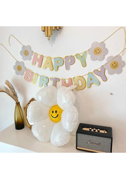 1 Adet Şapka Papatya Doğum Günü Partisi Dekorasyon Mutlu Doğum Günü Afiş Papatya Çiçek Tabağı Payet Balon Kek Dekor Çocuklar Doğum Günü Partisi Malzemeleri (Yurt Dışından) fiyatları
