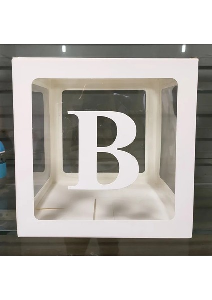C 25CM Küp Serbestçe Birleştirin Balon Kutusu Harflerle Şeffaf Blok Gelin Bebek Duş Için Dıy Isim Kutuları Düğün Dekor (Yurt Dışından)