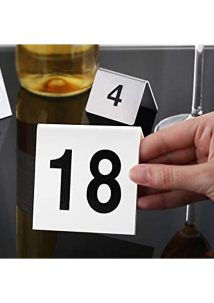 Beyaz Akrilik Masa Çadır Burcu Masa Numarası Işaretleri 20 Adet 1 - 20 Akrilik Numarası (Yurt Dışından) fırsatları