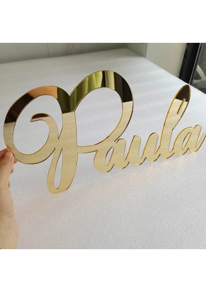 12 Temizle 20 cm Uzunluğunda Özel Akrilik Ayna Altın Bebek Adı Burcu Kişiselleştirilmiş Ahşap Düğün Doğum Günü Partisi Vaftiz Dükkanı Burcu Kreş Duvar Dekorasyonu (Yurt Dışından)