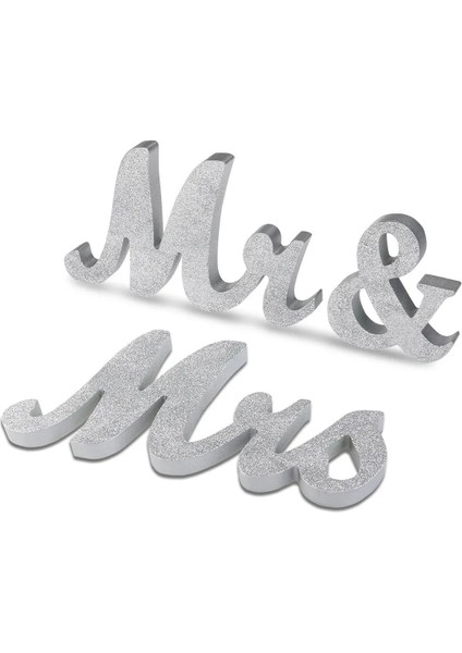 Bir Düğün Gelin Duş Parti Masa Dekorasyon Malzemeleri Bay ve Bayan Işaretleri Sevgiliye Gümüş Altın Glitter Bay ve Bayan Ahşap Harfler (Yurt Dışından) indirimleri