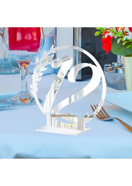 Gösterildiği Gibi Sayı 1-20 Gümüş 20PCS Numarası Masa Akrilik Masa Numaraları Standlı Işaretler Düğün Resepsiyonu Için Tutucular Bebek Yıldönümü Doğum Günü Gelin Partisi (Yurt Dışından) indirimleri