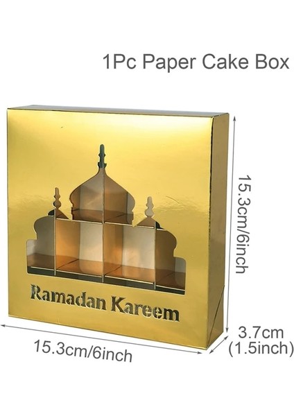 1 Adet Şeker Kutusu Eid Mubarak Şeker Hediye Kutuları Ramazan Dekorasyon 2023 Eid Mubarak Ramazan Kareem Müslüman Islam Festivali Parti Dıy Dekor Malzemeleri (Yurt Dışından)