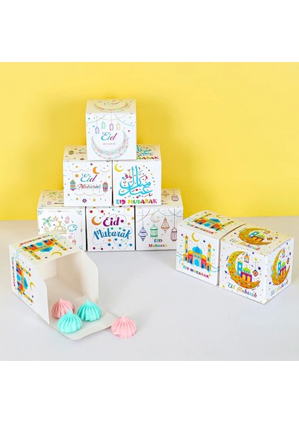 1 Adet Şeker Kutusu Eid Mubarak Şeker Hediye Kutuları Ramazan Dekorasyon 2023 Eid Mubarak Ramazan Kareem Müslüman Islam Festivali Parti Dıy Dekor Malzemeleri (Yurt Dışından) modelleri