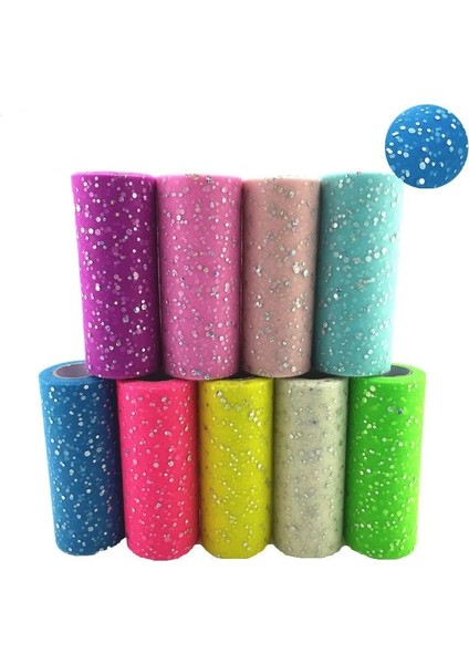 Gri Glitter Pul Tül Rulo 15 cm 10 Metre Tutu Kumaş Düğün Dekorasyon Organze Tutu Etek Lazer Tül Rulo Dıy Zanaat Malzemeleri (Yurt Dışından)