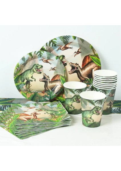Bags1 Dinozor Tek Kullanımlık Sofra Dinozor Doğum Günü Partisi Süslemeleri Çocuk Çocuk 1st Doğum Günü Jungle Safari Doğum Günü Bebek Duş Dekor (Yurt Dışından) fırsatları