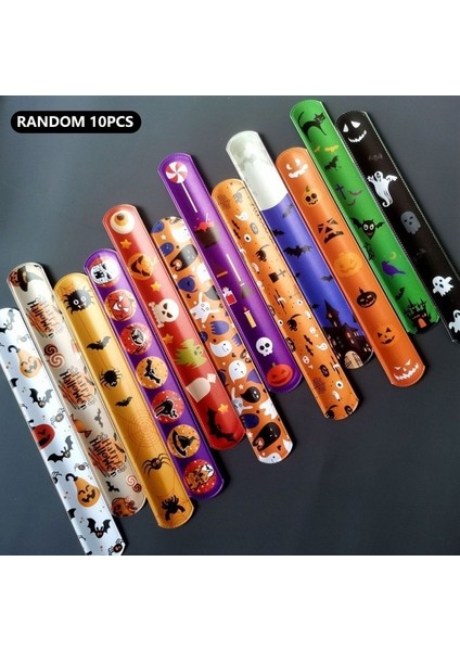Set 1-10 Adet Cadılar Bayramı Tokat Bilezik 510 Adet Karikatür Bilek Kayışı Noel Çocuk Dostluk Çiftler Bilezikler Cosplay Parti Dekorasyon (Yurt Dışından) fiyatları