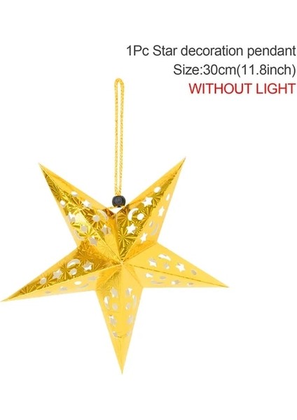 30CM 35/43/58CM Oymak Yıldız Pencere Izgarası Ev Yatak Odası Gece Lambası Kağıt Abajur Bahçe Asılı Kolye Düğün Yılbaşı Dekoru (Yurt Dışından)