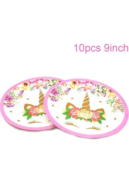 10 Adet Pembe Unicorn Çiçek Kafa Bandı Gökkuşağı At Saç Bandı Mutlu Doğum Günü Partisi Dekor Prenses Parti Malzemeleri Çocuklar Kız Lehine Hediyeler (Yurt Dışından)
