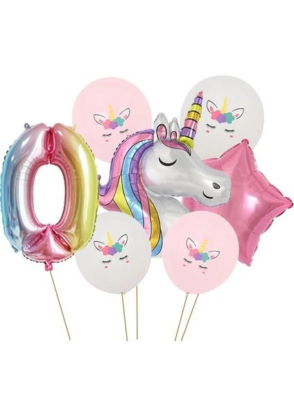 Sayı 0 Takım Unicorn Doğum Günü Süslemeleri Unicorn Temalı Parti Süslemeleri Balonlar Garland Arch Kiti Bebek Gösterisi Düğün Parti Malzemeleri Için (Yurt Dışından)