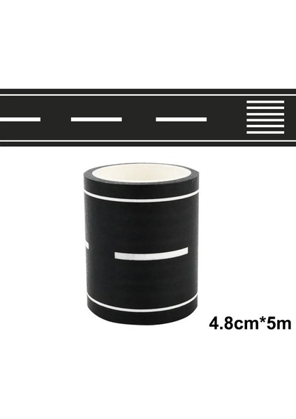 Stil 1 4.8 cm x 5 M Yol Etiket Ruloları Dıy Trafik Işareti Tren Ray Modeli Çocuklar Için Hediye Yarış Tema Parti Tekerlekler Doğum Günü Süslemeleri (Yurt Dışından)