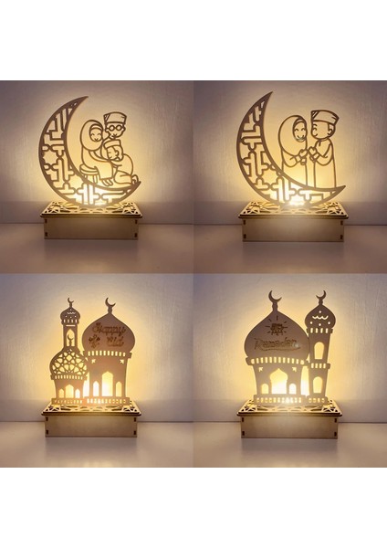 Style-1-11 Müslüman Ramazan Kareem Dekorasyon 2023 Mum LED Işıklar Eid Mubarak Ev Için Ramazan Bayramı Yardım Moubarak Dekor Parti Malzemeleri (Yurt Dışından)