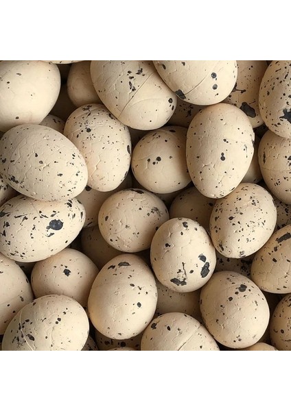 3X2-HAKI-50PCS 1 Takım Çok Boyutlu Beyaz Rattan Köpük Yumurta Strafor Topu Mutlu Yiyen Ev Partisi Dekorasyon Dıy Paskalya Çelenk Malzemeleri (Yurt Dışından)