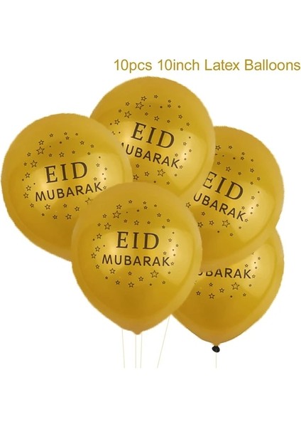 BALON13 Eıd Mubarak Banner Balonlar Kek Topper Ramazan Dekorasyon Ramazan Kareem Mubarak Müslüman Islam Festivali Parti Dıy Süslemeleri (Yurt Dışından) fiyatları