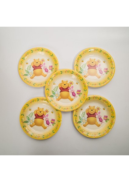 Bayrak-1 Takım Disney Winnie The Pooh Tema Parti Dekorasyon Tek Kullanımlık Sofra Fincan Plaka Balonlar Bebek Duş Çocuk Doğum Günü Partisi Malzemeleri (Yurt Dışından)