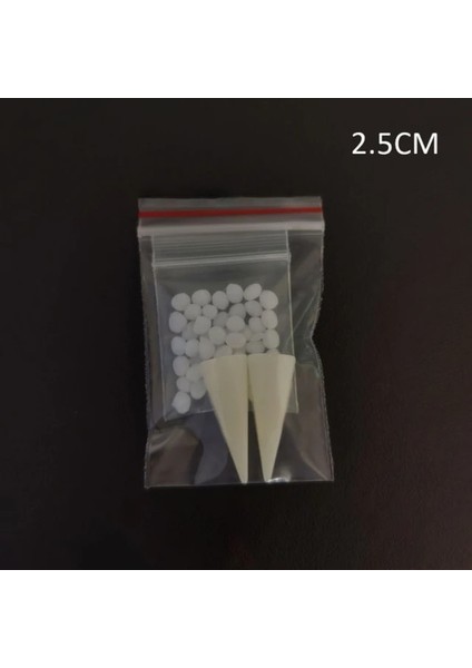 2.5 cm Cadılar Bayramı Dekorasyon Vampir Dişleri Dişleri Protez Sahne Parti Kostüm Dıy Cosplay Sahne Yanlış Dişler Reçine Dişleri Katı Tutkal ile (Yurt Dışından)