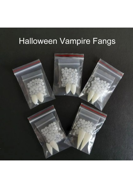 2.5 cm Cadılar Bayramı Dekorasyon Vampir Dişleri Dişleri Protez Sahne Parti Kostüm Dıy Cosplay Sahne Yanlış Dişler Reçine Dişleri Katı Tutkal ile (Yurt Dışından)