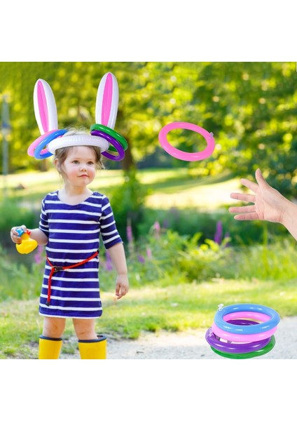 B04 Paskalya Oyunu Şişme Tavşan Kulak Şapka Yüzük Toss Paskalya Partisi Hediye Çocuklar Için Bunny Kulak Şekli Doğum Günü Partisi Açık Şişirilmiş Oyuncaklar (Yurt Dışından) fırsatları