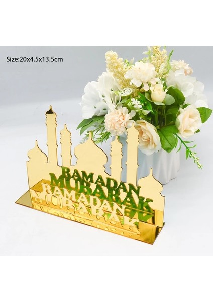Stil-11-3 Altın Akrilik Müslüman Ramazan Kareem 2023 Eid Mubarak Dekorasyon Ev Için Ramazan Bayramı Yardım Moubarak Parti Dekor Malzemeleri Hediyeler (Yurt Dışından)