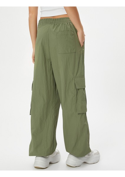 Paraşüt Pantolon Cepli Standart Bel Jogger Lastikli Paça