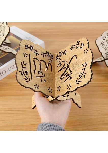 Bir Eid Mubarak Ahşap Kuran Kutsal Kitap Tutucu Vitrin Rafı Islam Müslüman Parti Ramazan Kareem Dekorasyon Ev 2023 Bayram Hediyeleri (Yurt Dışından)