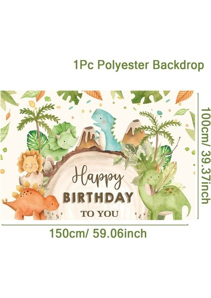 Zemin2 Dinozor Parti Zemin Dinozor Doğum Günü Partisi Süslemeleri Çocuk Çocuk Bebek Duş Dekor Jungle Safari Doğum Günü Partisi Malzemeleri (Yurt Dışından)