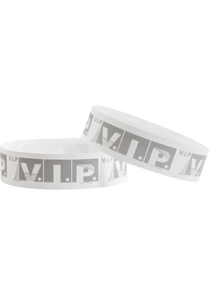 Vıp Gümüş 19X250MM 100 Adet Parti Kağıt Bilekliği Sentetik Kağıt Bilezik Toplantı Yapışkan Bileklik Baskı Desen Logo Kağıdı Kartı Parti Bilekliği (Yurt Dışından)