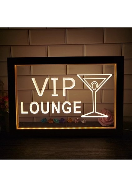 1 Renk Sıcak Renk 23X17 cm Vıp Salonu Kokteyller LED Neon Burcu Fotoğraf Çerçevesi Yaratıcı Masa Lambası Yatak Odası Masası Ahşap 3D Gece Lambası (Yurt Dışından)