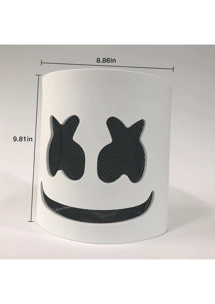 LED Dj Aydınlık Baş Maskesi Gerçekçi Marshmello Maskesi Nefes Kask Maskesi Dayanıklı Karnaval Festivali Cadılar Bayramı Partisi Sahne Cosplay (Yurt Dışından) fırsatları