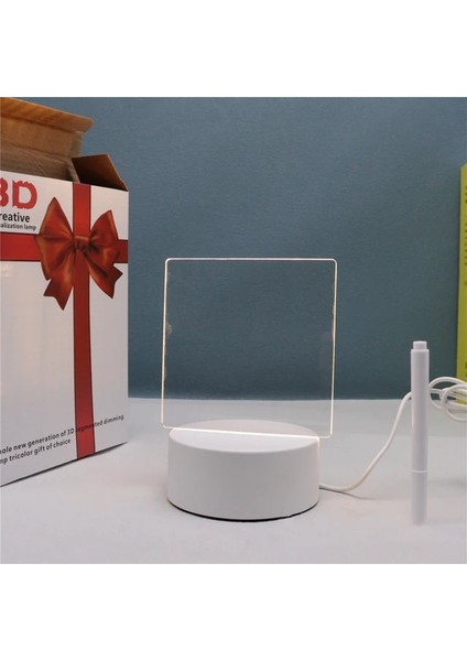 D 7 Renk USB Düğmesi Dıy Parti Burcu Mutlu Doğum Günü LED Neon Özel Burcu Ev Dekorasyon Elektronik Kalem El Yazısı Not Panosu USB Gece Işığı Lambası (Yurt Dışından)
