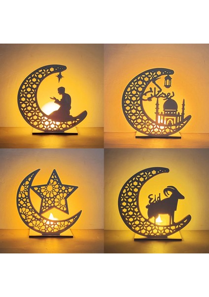 Stil-1-6 Müslüman Ramazan Kareem Dekorasyon 2023 Mum LED Işıklar Eid Mubarak Ev Için Ramazan Bayramı Yardım Moubarak Dekor Parti Malzemeleri (Yurt Dışından) fırsatları