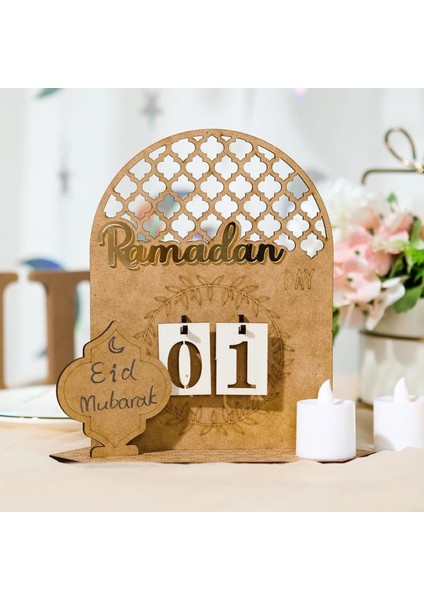 Stil 6 Ramazan Geri Sayım Takvimi Ahşap Eid Mubarak Süs Kareem Ramazan Dekorasyon 2023 Ev Islam Müslüman Parti Dekor Hediyeler (Yurt Dışından) indirimleri