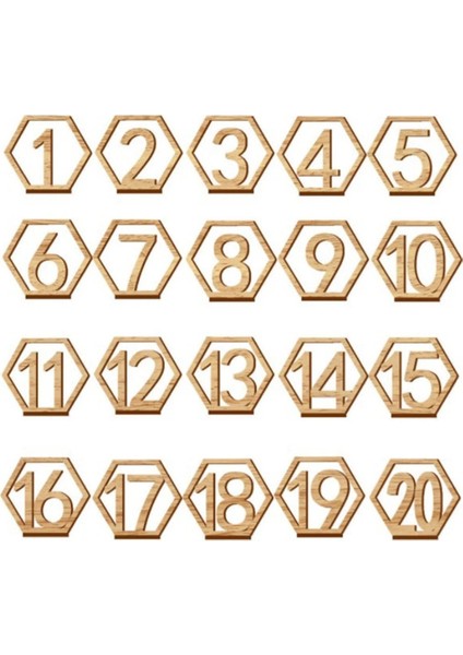 Stil 1 11-20 10 Adet 1-40 Numaraları Düğün Masa Ahşap Tabelalar Altıgen Numarası Ahşap Masa Numaraları Doğum Günü Partisi Nişan Koltuk Numaraları Burcu Hediye (Yurt Dışından)