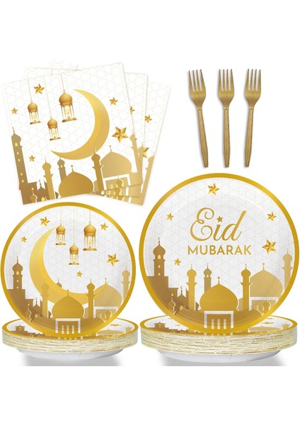 Stil 3 Eid Mubarak Kağıt Tabak Bardak Ramazan Dekorasyon 2023 Ramazan Kareem Parti Malzemeleri Eid Mubarak Müslüman Islam Festivali Dekorasyon (Yurt Dışından)