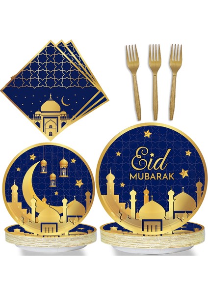 Stil 3 Eid Mubarak Kağıt Tabak Bardak Ramazan Dekorasyon 2023 Ramazan Kareem Parti Malzemeleri Eid Mubarak Müslüman Islam Festivali Dekorasyon (Yurt Dışından)