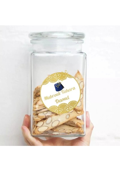 Açık Mavi 4 cm x 60 72/45 Kişiselleştirilmiş Sünnet Mübarek Tahara Çanta Hediye Kutusu Şeker Etiketleri Kendinden Yapışkanlı Isim Çıkartmaları Bebek Duş Noel Dekor (Yurt Dışından) fırsatları