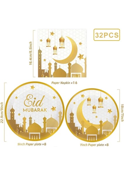 50 Adet Hediye Keseleri Ramazan Süslemeleri Altın Eid Mubarak Asılı Afiş Kağıt Tabak Bardak Ramazan Kareem Kurban Bayramı Islam Hac Parti Malzemeleri (Yurt Dışından) indirimleri