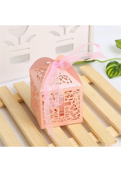 Pembe Geçiş Kutusu 20 Adet Geçiş Lazer Kesim Arabası Şeker Kutusu Bebek Duş Vaftiz Erkek Kız Doğum Günü Ilk Cemaat Vaftiz Düğün Dekorasyon (Yurt Dışından)