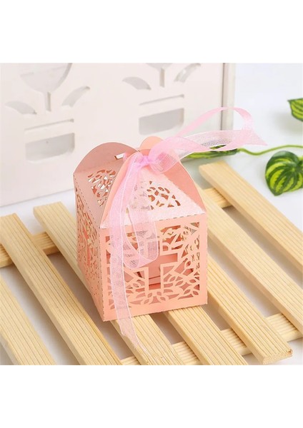 Pembe Geçiş Kutusu 20 Adet Geçiş Lazer Kesim Arabası Şeker Kutusu Bebek Duş Vaftiz Erkek Kız Doğum Günü Ilk Cemaat Vaftiz Düğün Dekorasyon (Yurt Dışından)
