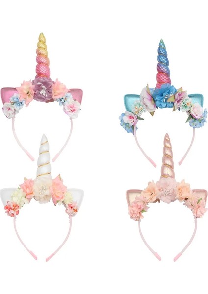 1 Adet Pembe Unicorn Çiçek Kafa Bandı Gökkuşağı At Saç Bandı Mutlu Doğum Günü Partisi Dekor Prenses Parti Malzemeleri Çocuklar Kız Lehine Hediyeler (Yurt Dışından) modelleri