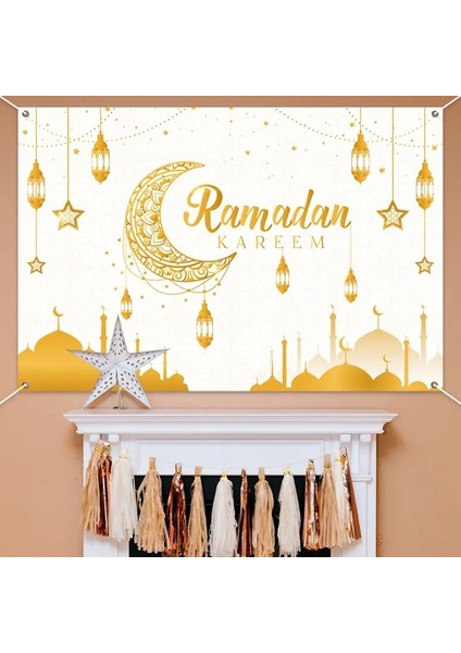 17 Eid Mubarak Arka Plan 2023 Kareem Ramazan Dekorasyon Ev Islam Müslüman Parti Malzemeleri Ramazan Mubarak Dekor Eid Al Adha (Yurt Dışından) fırsatları