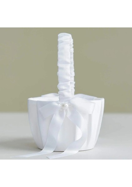 01 Beyaz Düğün Çiçek Sepeti Ipek Çiçek Kız Sepeti Düğün Dekorasyon Için Düğün Nedime Çiçek Petal Sepeti 20 Cm/6.5 Inç (Yurt Dışından) fiyatları