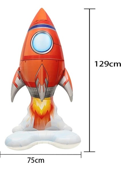 1 Adet Balon 134 cm Ayakta Şişme Astronot Balon 3D Spaceman Folyo Balon Çocuklar Galaxy Dış Uzay Tema Doğum Günü Partisi Dekorasyon Oyuncak (Yurt Dışından)