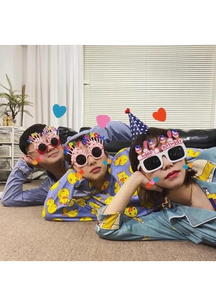 02 Doğum Günü Partisi Komik Kostüm Sahne Gözlük Ayçiçeği Mum Fincan Kek Şekli Güneş Gözlüğü Eğlenceli Gözlük Fotoğraf Sahne Parti Malzemeleri (Yurt Dışından) modelleri