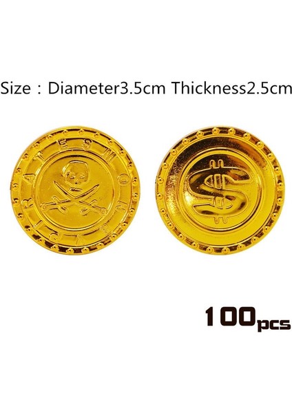 Stil 12 100 Adet Avrupa Hazine Ispanya Doubloon Altın Sikke Sahne Karayip Serisi Korsan Film Sikke Fark Renkler Paraları Hazine Oyunu (Yurt Dışından) fiyatları