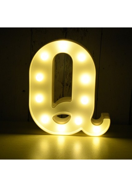 Q Aşk Kalp LED Mektup Lamba Düğün Romantik Kırmızı Pembe Gece Lambası Süs Doğum Günü Noel Ev Dekorasyon Sevgililer Günü Hediyesi (Yurt Dışından)